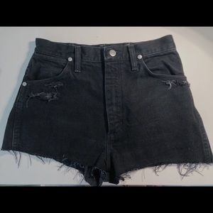 Vintage black WRANGLER jean shorts
